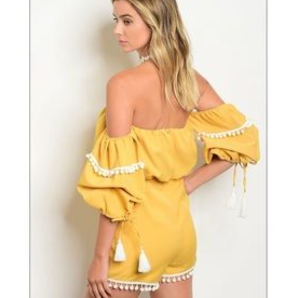 Tea & Cup Pompom Romper - Picture 2 of 7